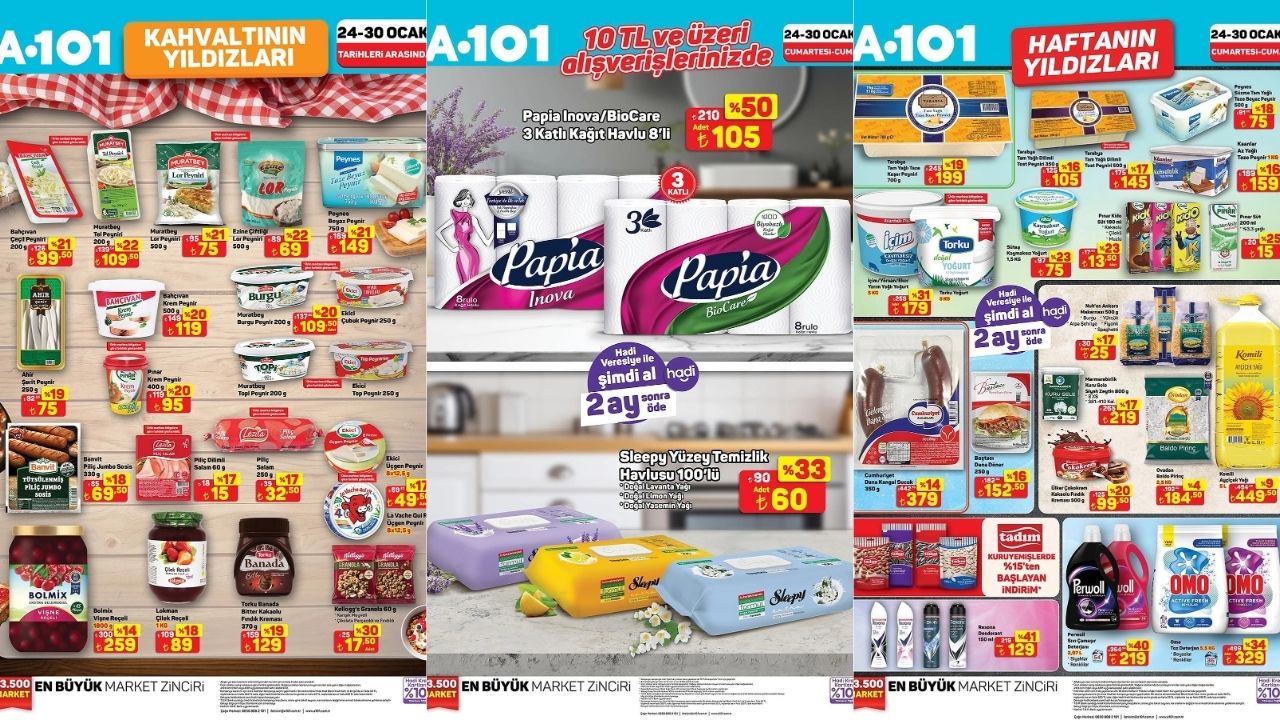 A101’den hafta sonuna özel indirim yağmuru! Ayçiçek yağı, et, süt, yumurta hepsi listede