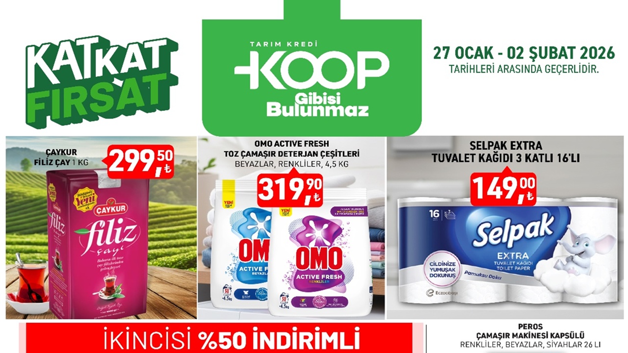 Poşetleri Hazırlayın, Stoklar Sınırlı! Tarım Kredi KOOP’ta “Kat Kat Fırsat” Başladı